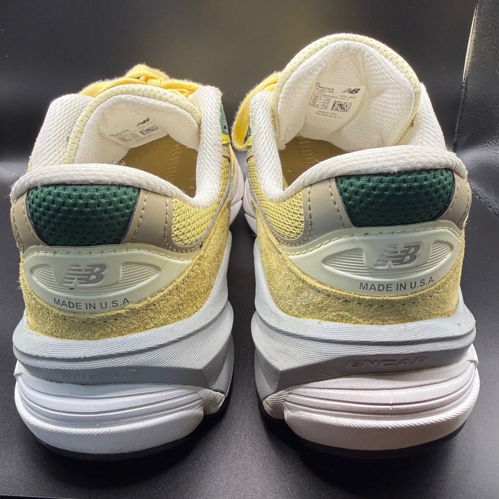 New Balance 990v6 Made in USA Teddy Santis Yellow Green Mens 8.5 Sneakers U990TE - Picture 7 of 14